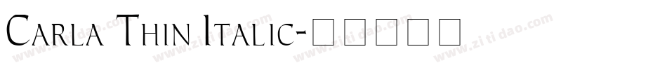 Carla Thin Italic字体转换